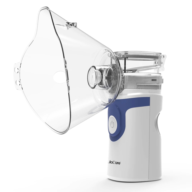 Aparat aerosoli nebulizator, lila care, portabil, silentios, masca copii si adulti, ultrasonic, baterii si adaptor priza, accesorii