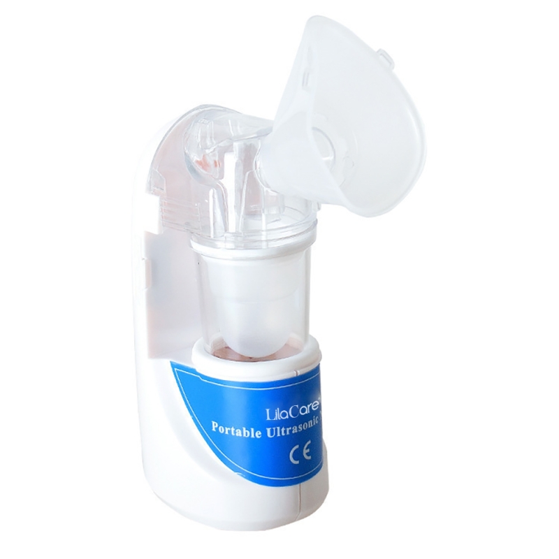 Aparat aerosoli ultrasonic, nebulizator lila care, masca adulti si copii, portabil, cu accesorii