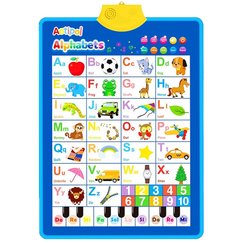  jucarii interactive karemi, jocuri educative audio in limba engleza, alfabetul si pianul, fara baterii incluse