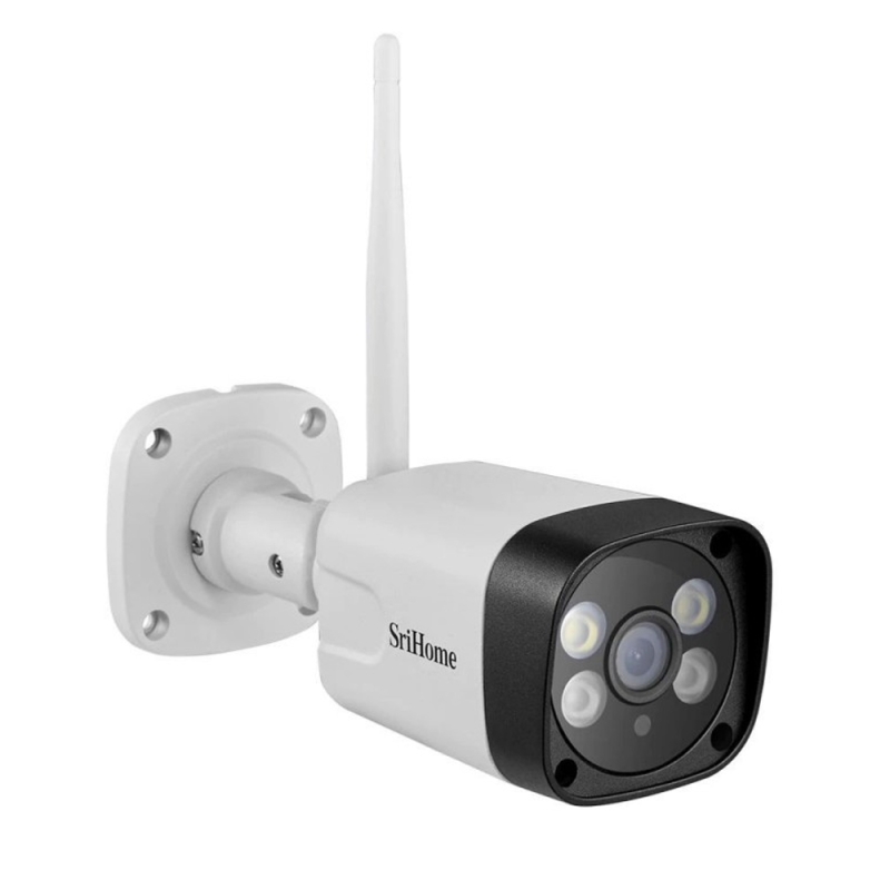 Camera de supraveghere exterior Wireless Sricam, SriHome, FullHD 3MP, Monitorizare Video Audio, Vedere Nocturna Color, Sunet bidirectional, senzor miscare, SH035