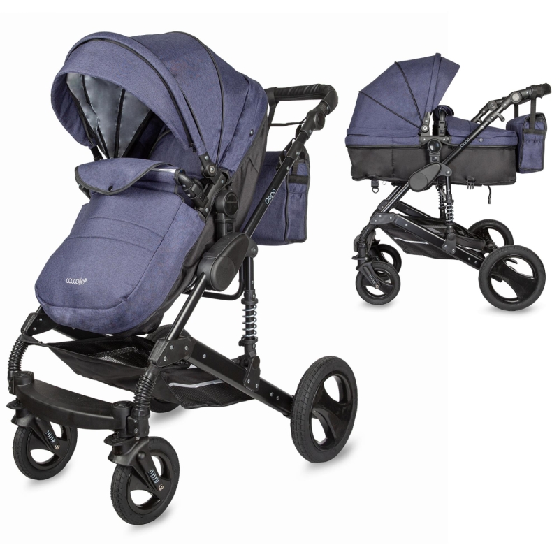 Carucior 2 in 1 transformabil coccolle oppa albastru
