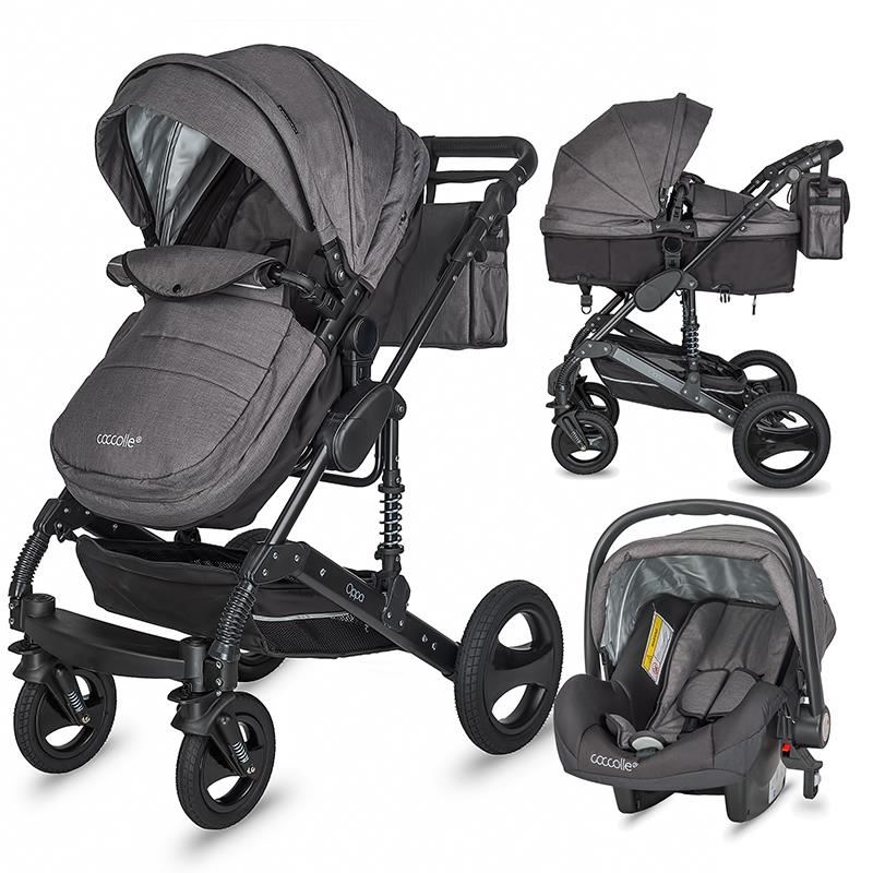 Carucior 3 in 1 transformabil coccolle oppa gri