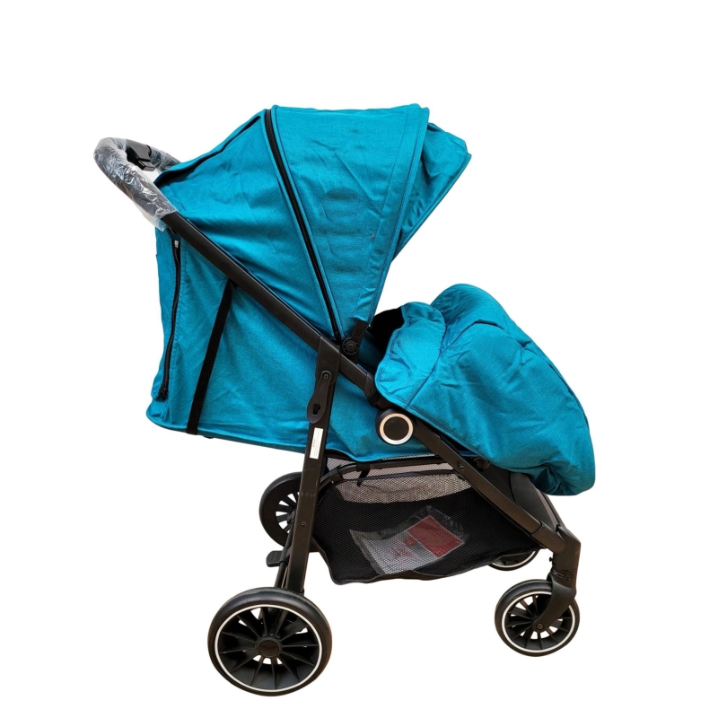 Carucior sport pliabil impermeabil cu husa pentru picioare, karemi, 0-36 luni albastru