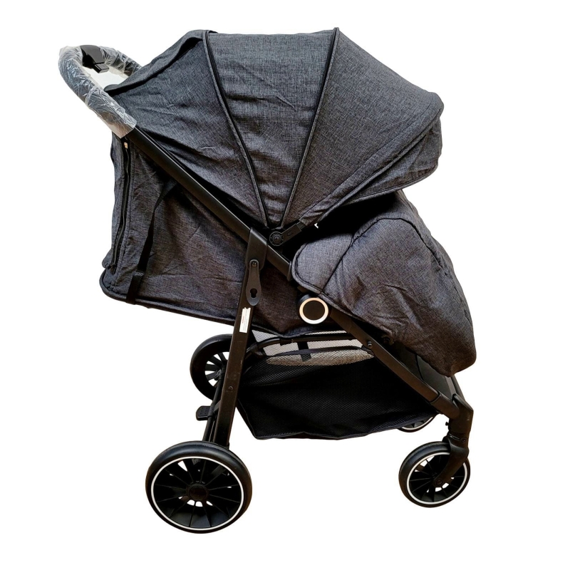 Carucior sport pliabil impermeabil cu husa pentru picioare, karemi, 0-36 luni, gri inchis