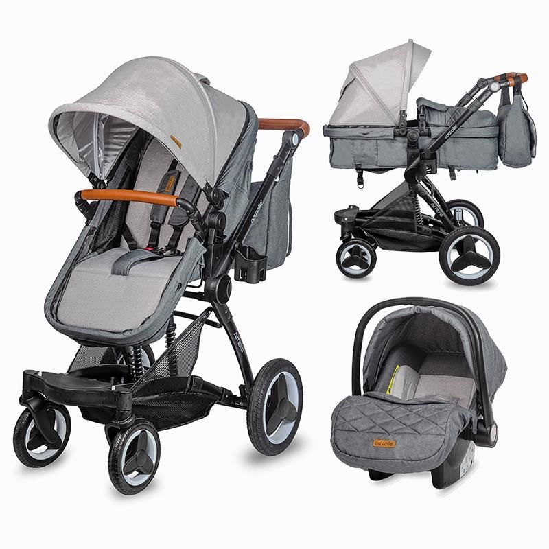 Carucior transformabil 3in1 coccolle ambra urban grey 2021