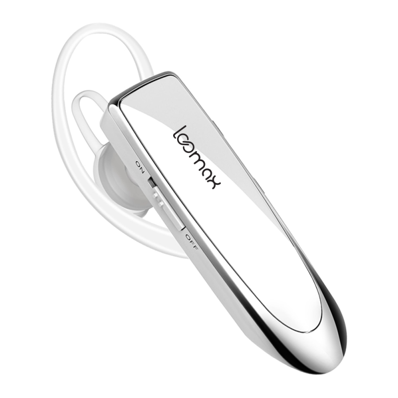 Casca bluetooth loomax, noise cancelling, hd voice, multipoint, alb