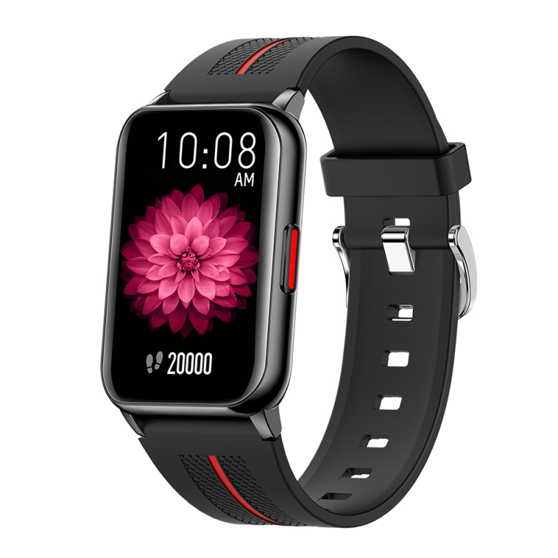 Ceas smartwatch loomax h76, ip68, ecran curbat de 1.57 inch, moduri sport, pedometru, puls, notificari, negru