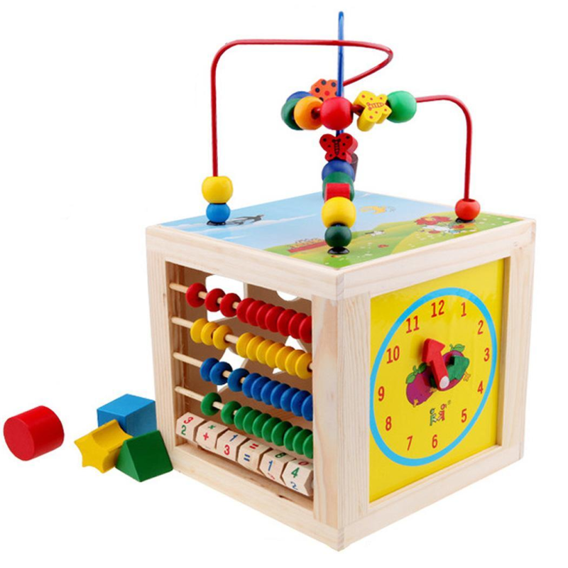Cub multifunctional 5 in 1 karemi, 5 laturi educative