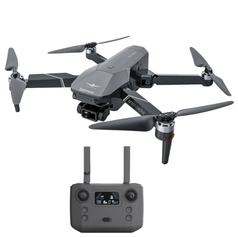 Drona Loomax KF101, Camera Ultra HD 4K , Gimbal Electronic Cu 3-Axe, Zbor 25 Min, 3 Km, GPS, Rezistenta la vant, Pliabila, Geanta de transport, slot de card