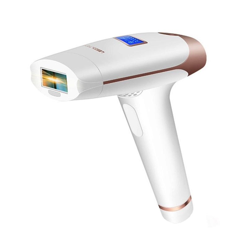 Epilator ipl lescolton cu maner, epilare definitiva, 300.000 pulsatii epilare + 100.000 pulsatii rejuvenare piele, cu display lcd, 5 trepte de putere, alb