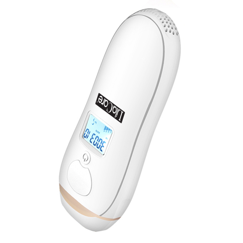 Epilator ipl lila care, epilare definitiva cu efect de racire, 300.000 pulsatii, 5 trepte de putere, cu ecran lcd, alb