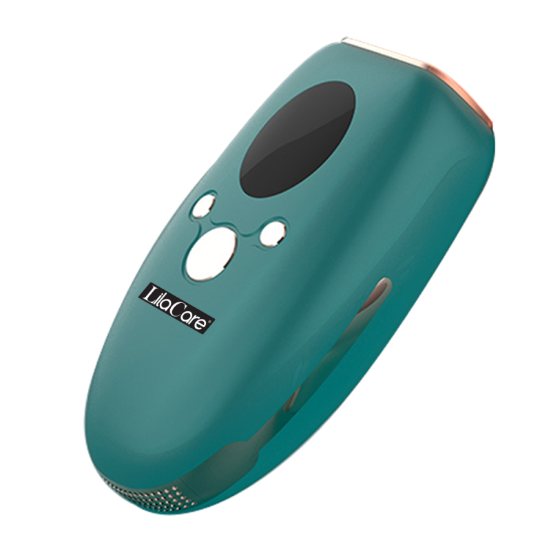 Epilator ipl lila care, epilare definitiva cu efect de racire, 999.999 pulsatii, 5 trepte de putere, cu ecran lcd, verde