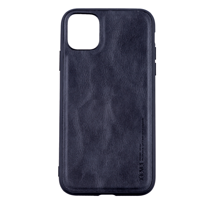 Husa de protectie loomax, iphone 11, piele ecologica, negru