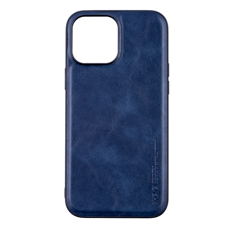 Husa de protectie loomax, iphone 13, piele ecologica, albastru