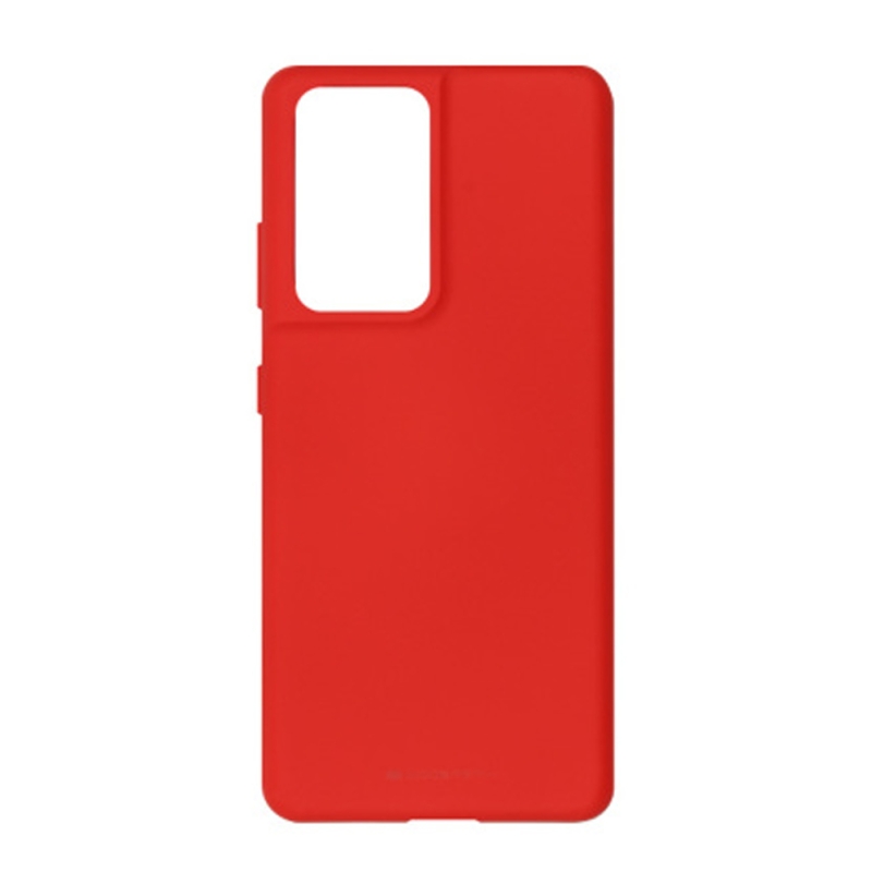 Husa de protectie loomax samsung s21 ultra, silicon subtire, rosie