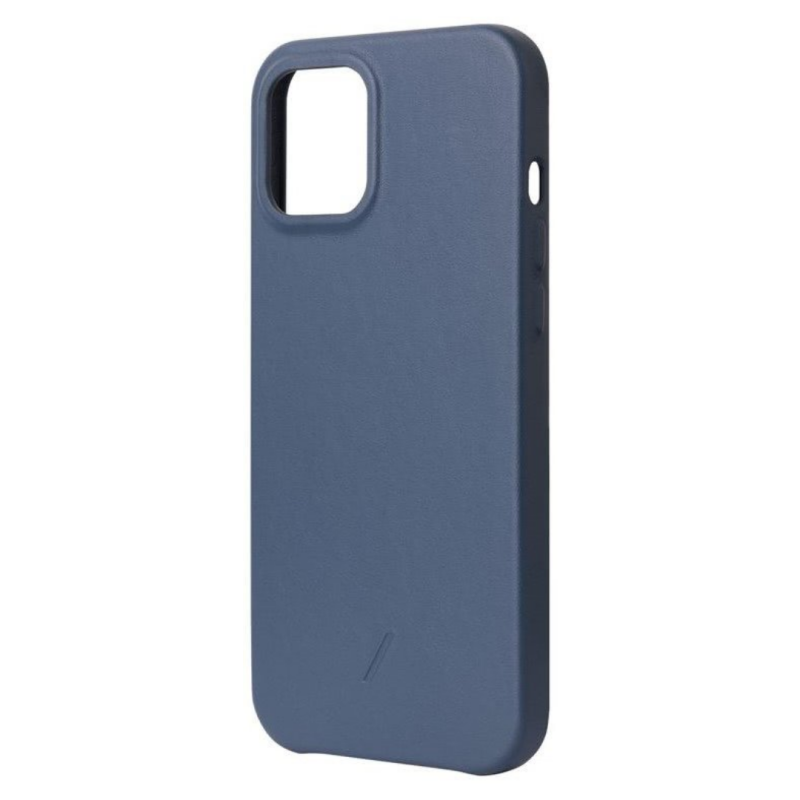 Husa din piele ecologica native union clic class pentru iphone 12 pro max, albastru
