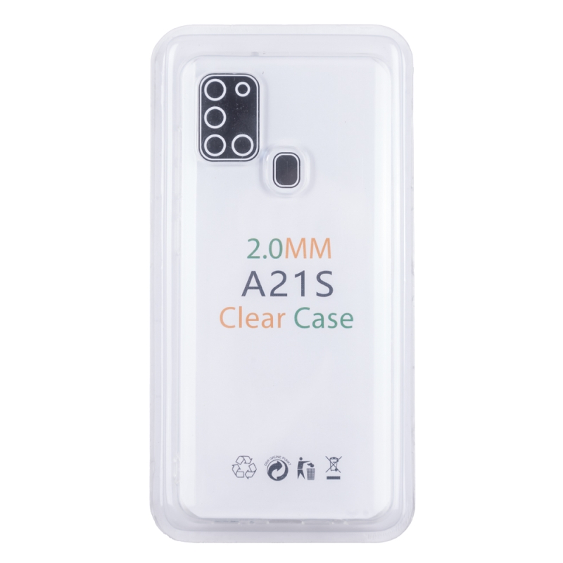 Husa Loomax de protectie Samsung A21 S, silicon subtire, 2 mm, transparent