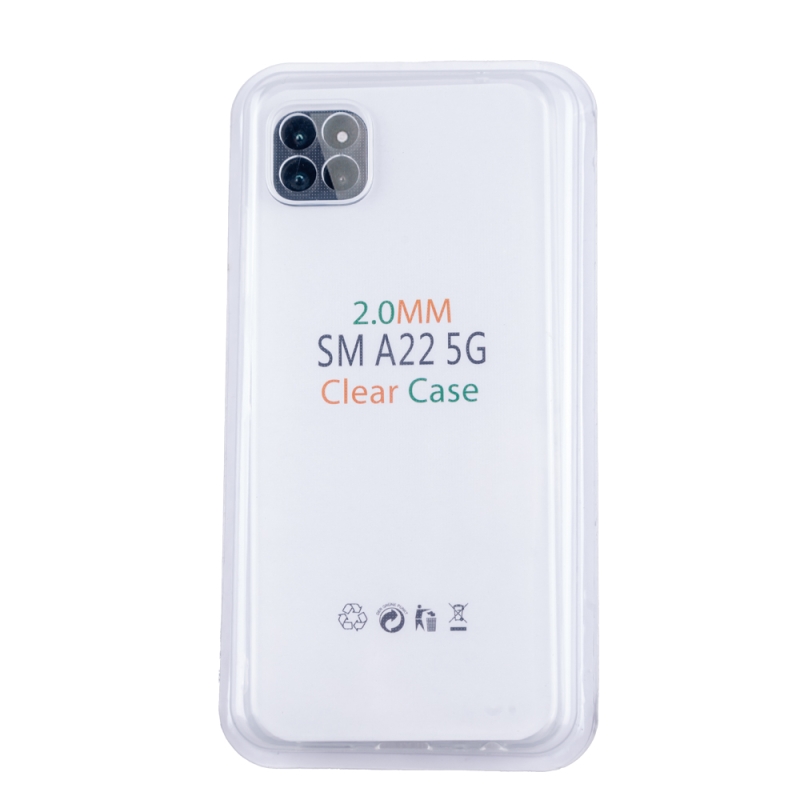 Husa loomax de protectie samsung a22 5g, silicon subtire, 2 mm, transparent