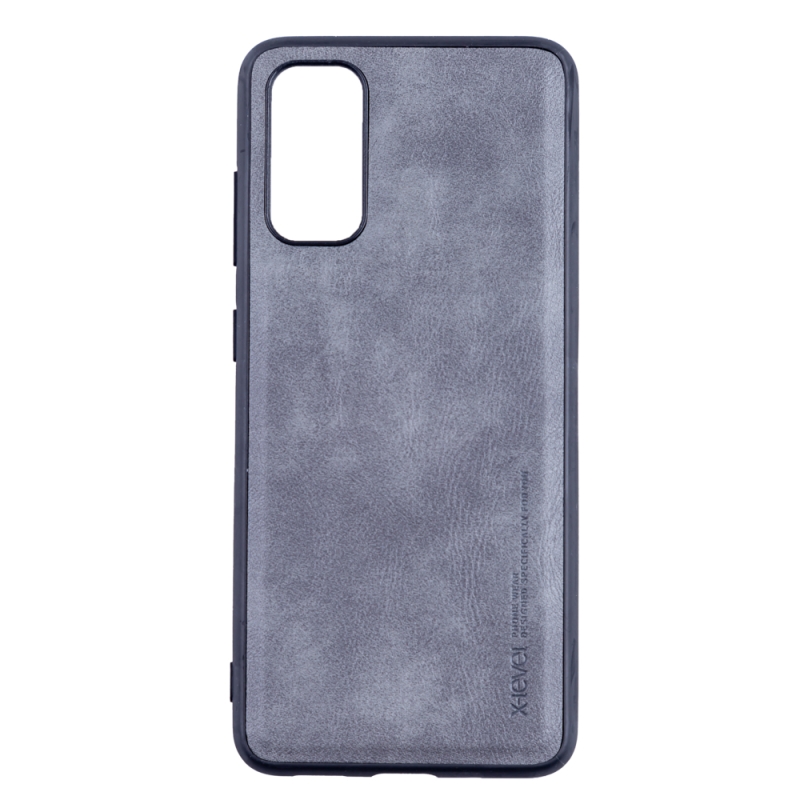 Husa Loomax de protectie Samsung S20 Plus, anti-soc, din piele ecologica, subtire, gri carbune