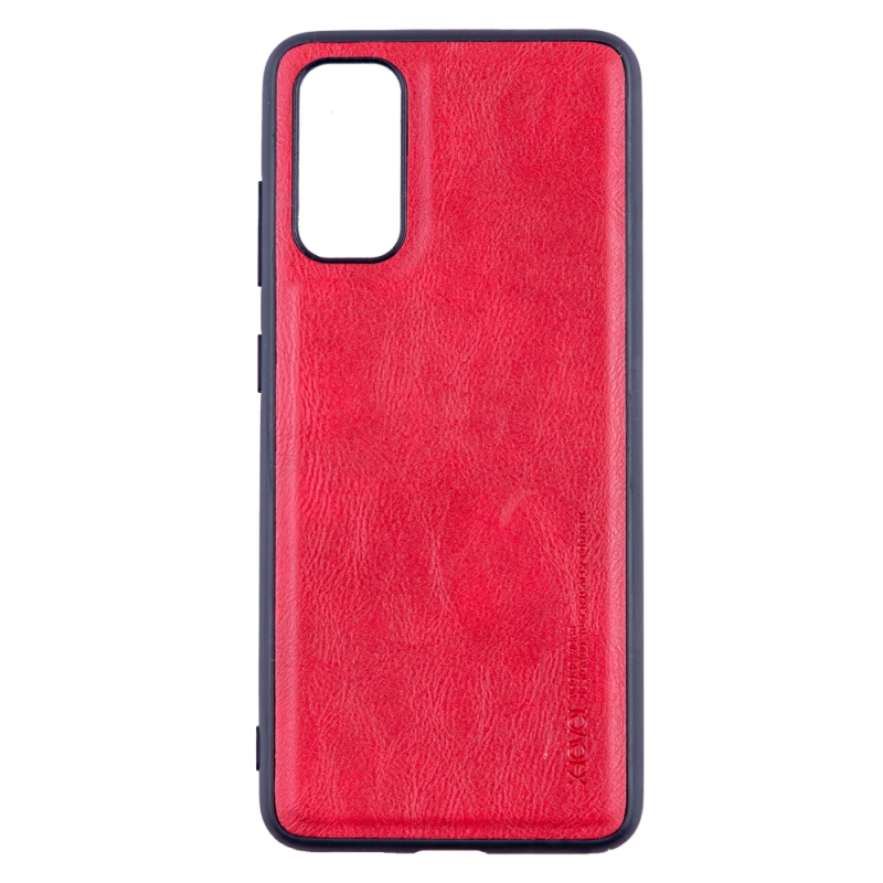 Husa loomax de protectie samsung s20 plus, anti-soc, din piele ecologica, subtire, visiniu