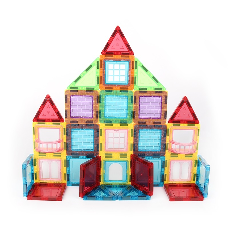 Joc educativ de constructie karemi, cu magneti, multicolor