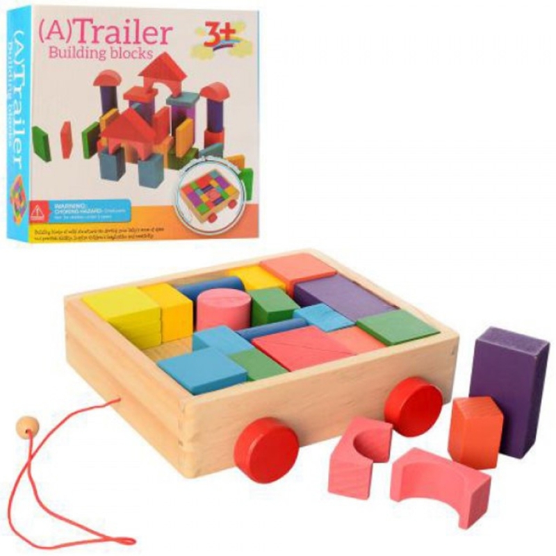 Joc realizat din blocuri de constructie pentru remorca karemi, multicolora