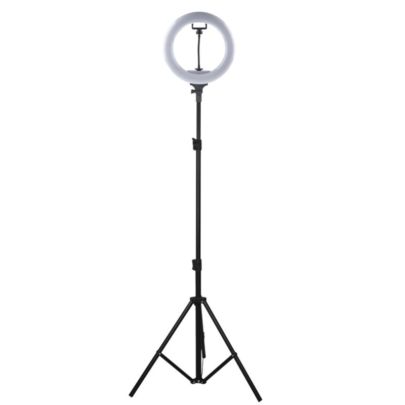 Lampa circulara, ring light, lila rossa, pentru cosmetica, 13 inch