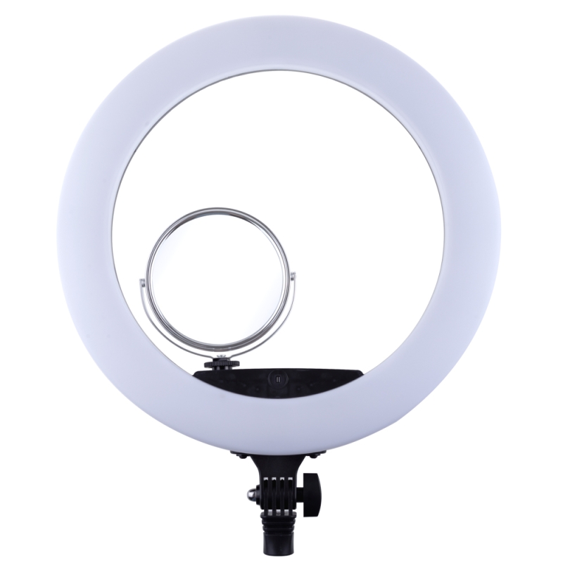 Lampa circulara, ring light, lila rossa, pentru cosmetica, 15 inch