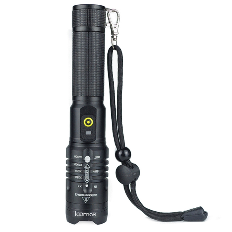 Lanterna loomax, waterproof, led, de actiune, cu acumulator si incarcare usb, 11-10003