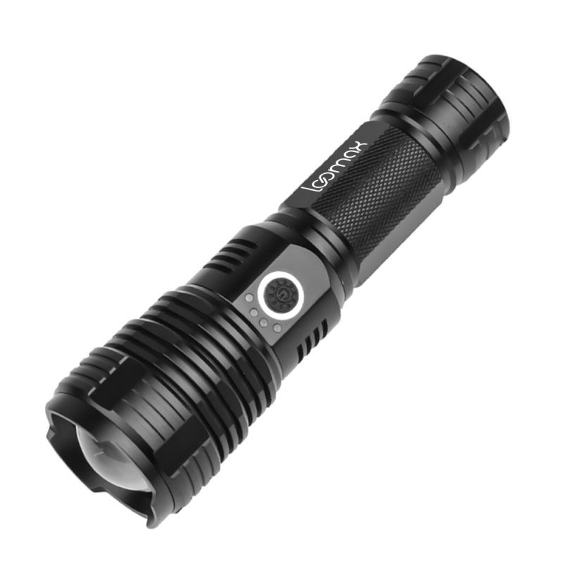 Lanterna loomax, waterproof, led, de actiune, cu acumulator si incarcare usb, 11-10006
