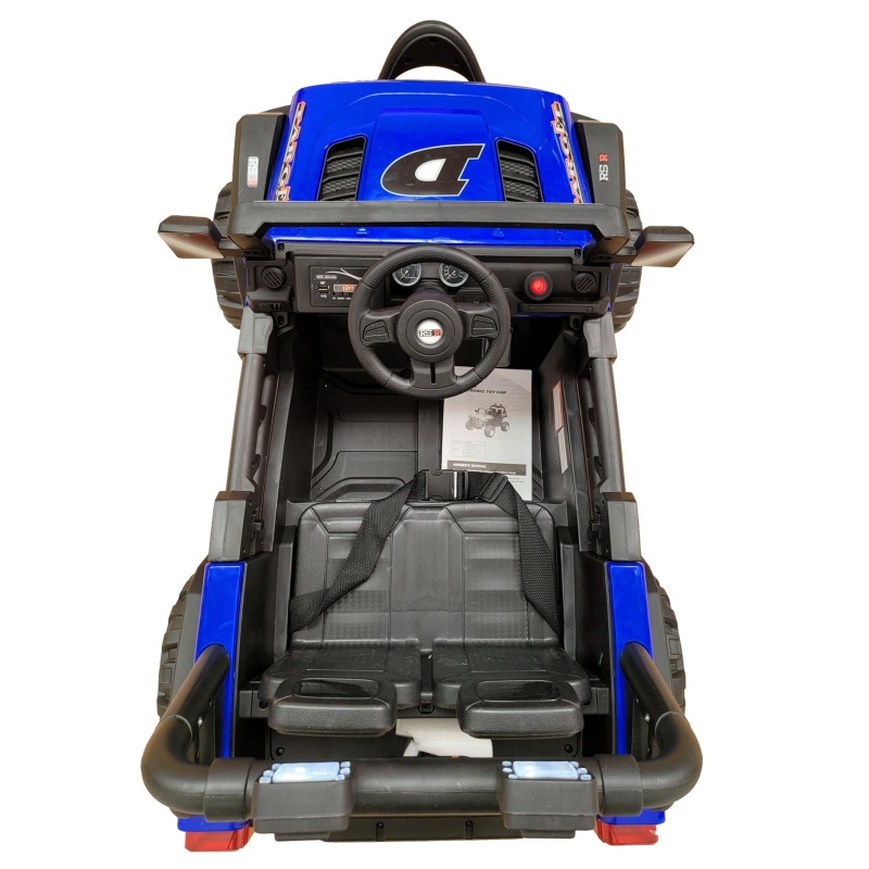 Masinuta copii electrica, Karemi, Jeep electric cu lumini, albastra - 3 | YEO