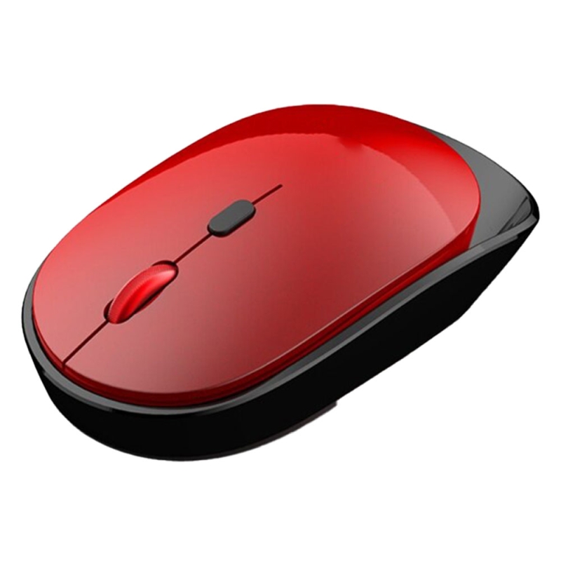 Mouse gaming wireless Loomax, XYH60, ergonomic, silentios, fara fir, rosu/negru