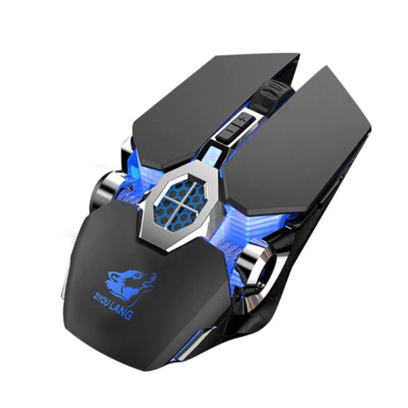 Mouse gaming ziyou lang v5, 2400 dpi, wireless, usb, negru