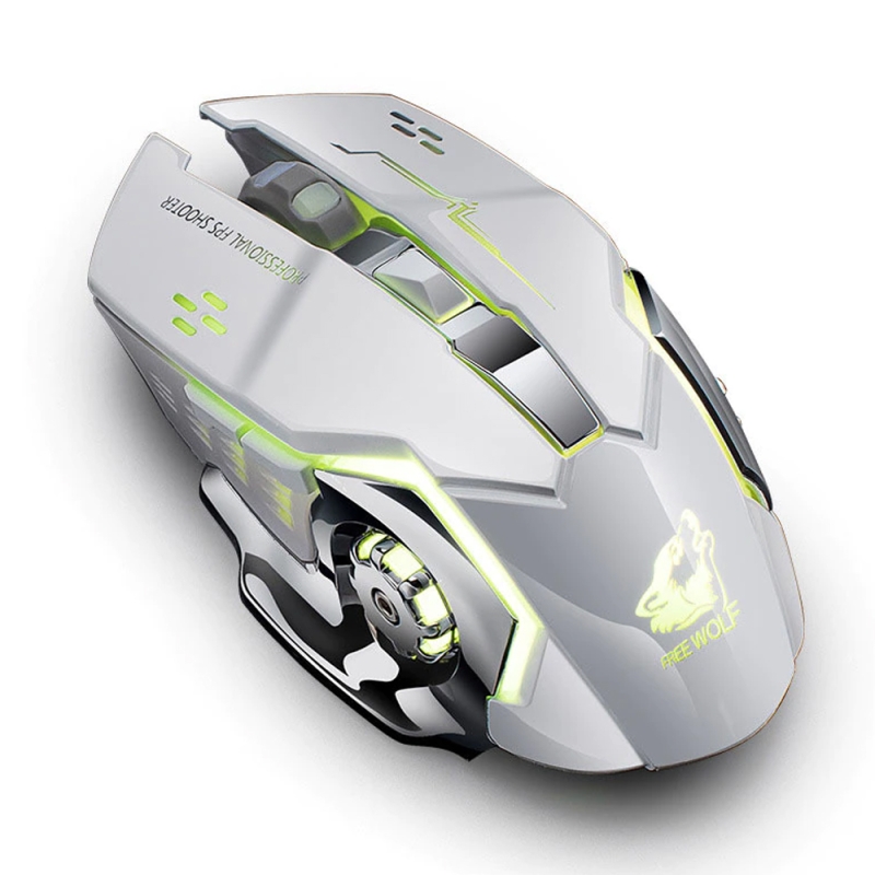 Mouse gaming ziyou lang x8, incarcare wireless, universal, alb