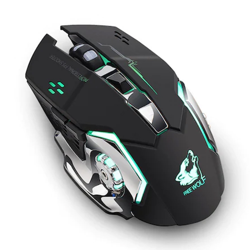 Mouse gaming ziyou lang x8, incarcare wireless, universal, negru
