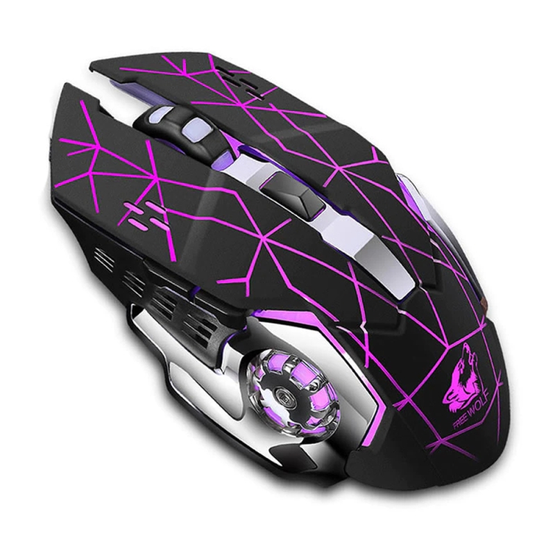 Mouse Gaming ZiYou Lang X8, Incarcare wireless, universal, Stele Negru