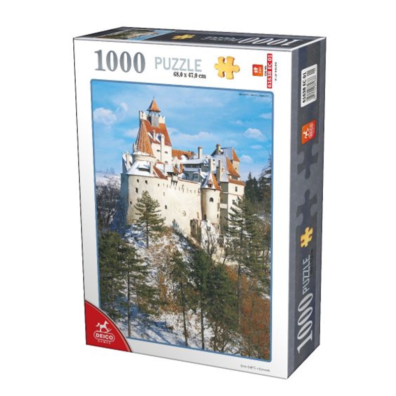 Puzzle educativ castelul bran iarna, 1000 piese