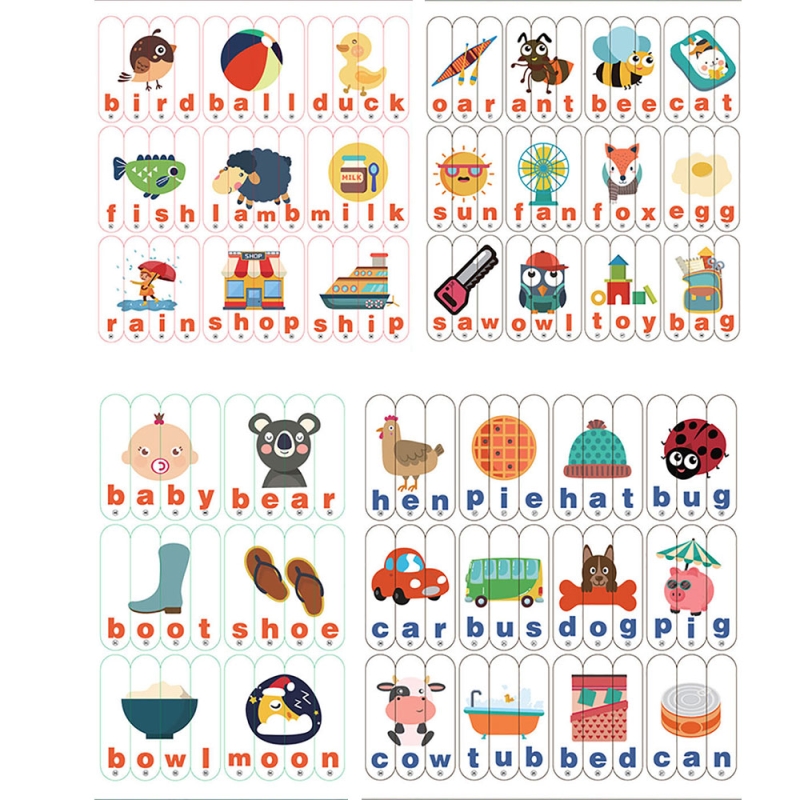 Puzzle karemi din lemn, joc de ortografie, joc invatare limba engleza, k01b-10137