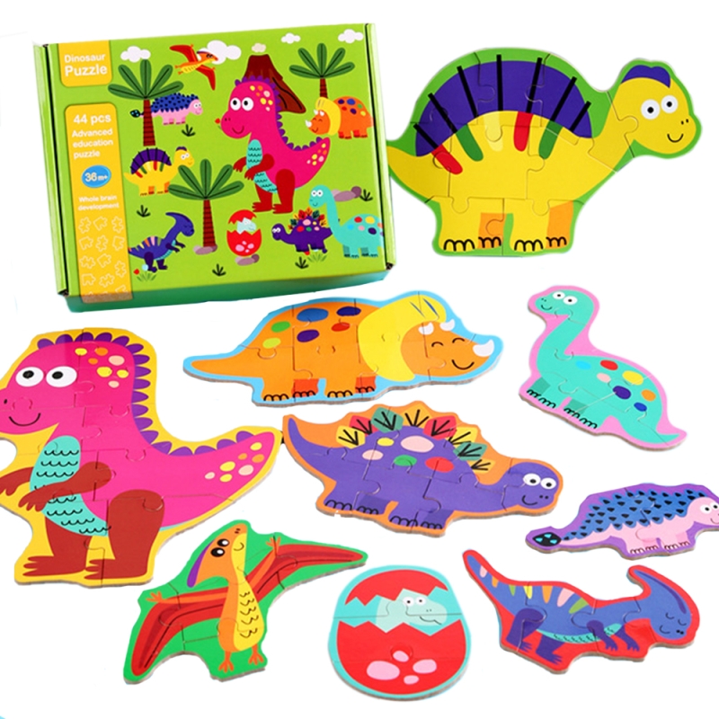 Puzzle karemi dinozauri, 44 piese, dificultate usoara, k01b-40006