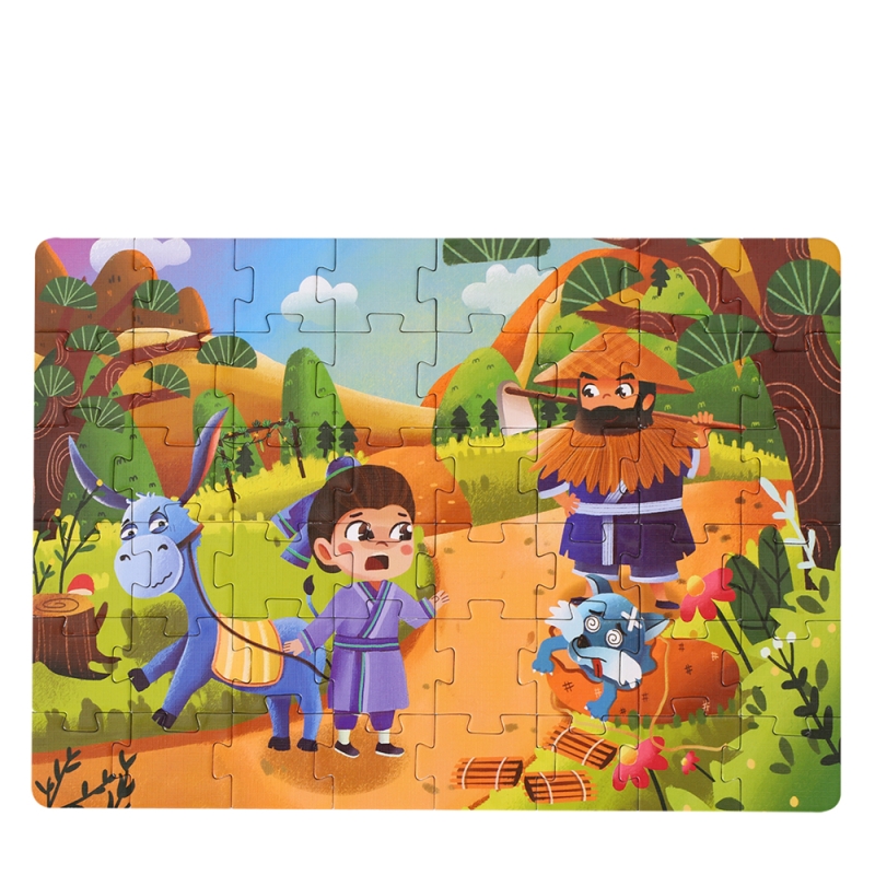 Puzzle karemi, domnul dog guo si lupul, 48 piese, nr 12