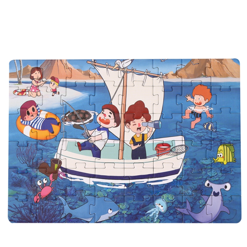Puzzle karemi, excursie de pescuit in mare, 48 piese, nr 11