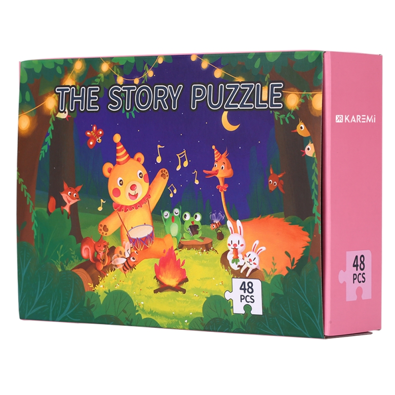 Puzzle karemi, povestea unui leu lacom, 48 piese, nr 02