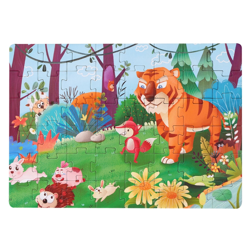 Puzzle karemi, povestea tigrului si a vulpi, 48 piese, nr 04