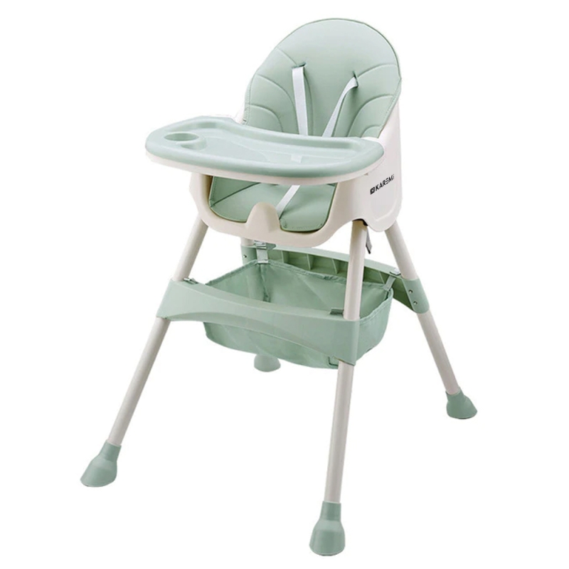 Scaun de masa bebe multifunctional, karemi, cu tavita reglabila si detasabila, azure