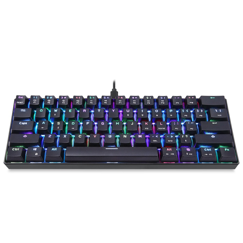 Tastatura gaming motospeed cu fir, bluetooth, rgb, cablu usb, bt 3.0, neagra