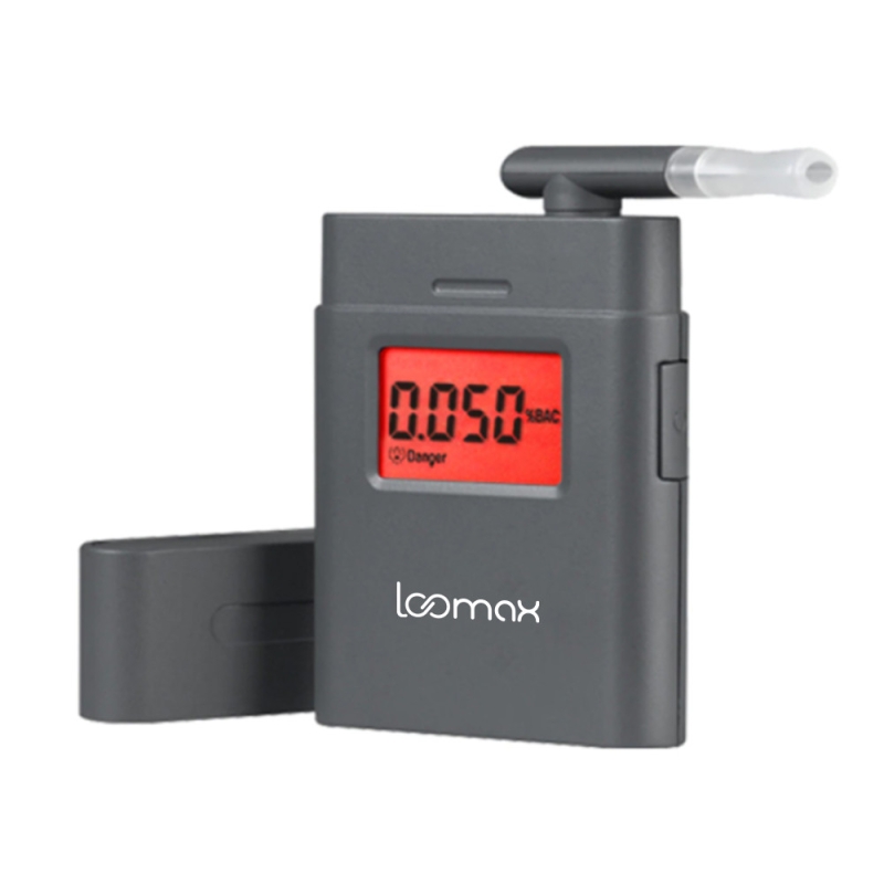 Tester de alcoolemie profesional loomax, etilotest cu 5 rezerve