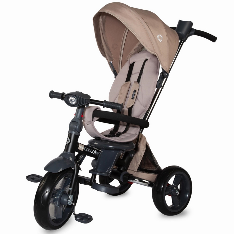 Tricicleta multifunctionala 4in1 cu sezut reversibil coccolle velo bej