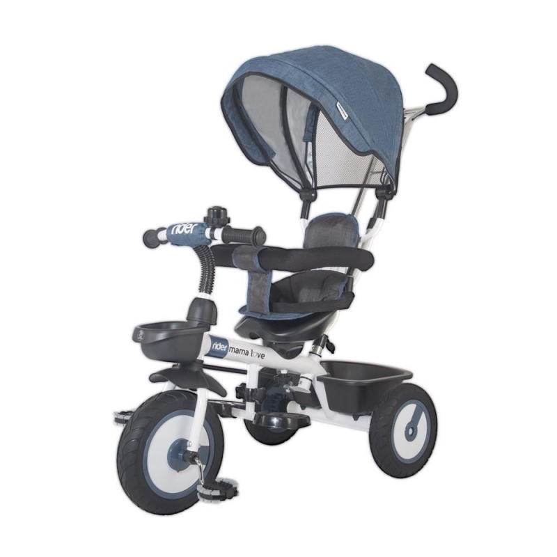 Tricicleta multifunctionala mamalove rider albastru
