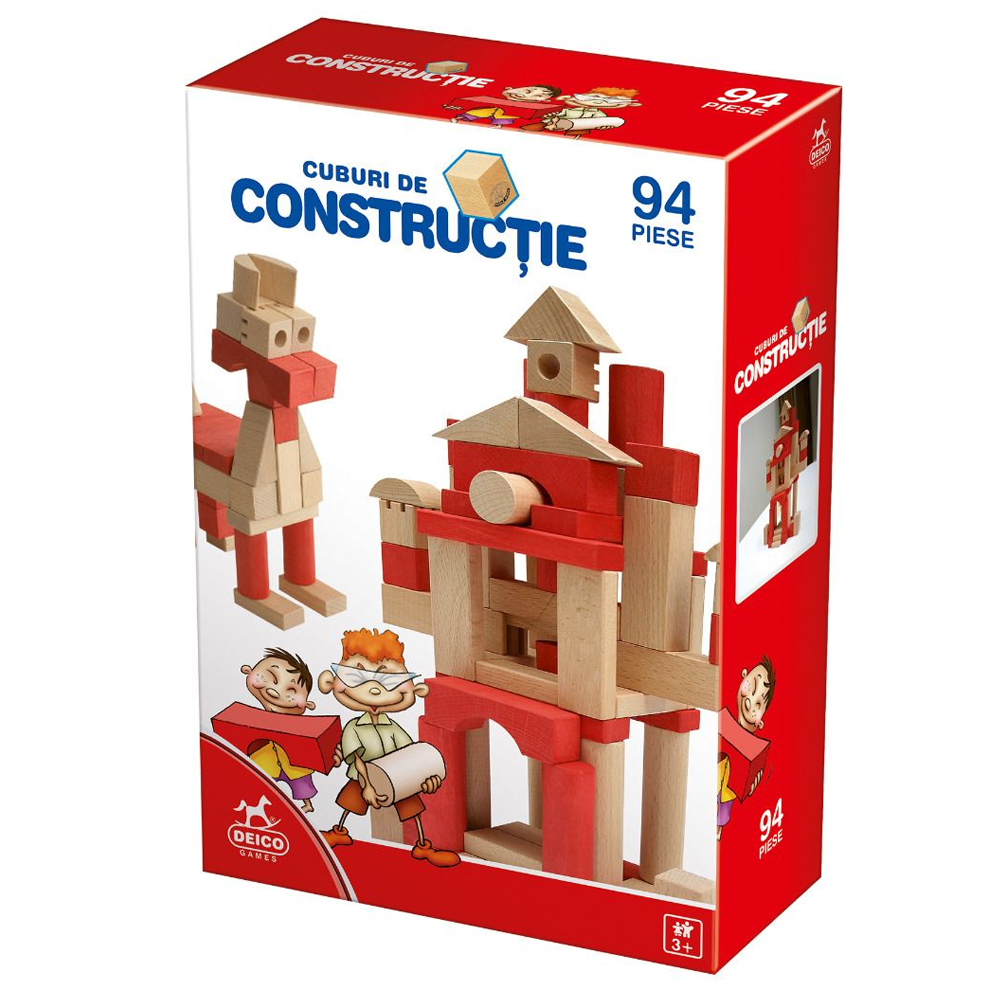 Joc cuburi de constructie d-toys, 94 piese