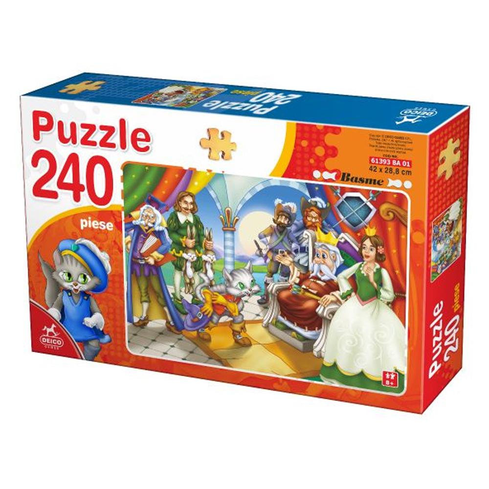 Puzzle basme, 240 de piese, motanul incaltat